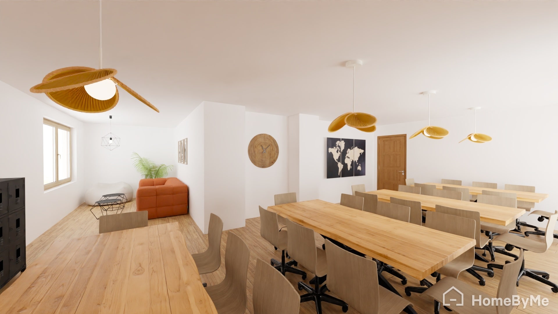 Vue 3D d'une cowork à Azurea